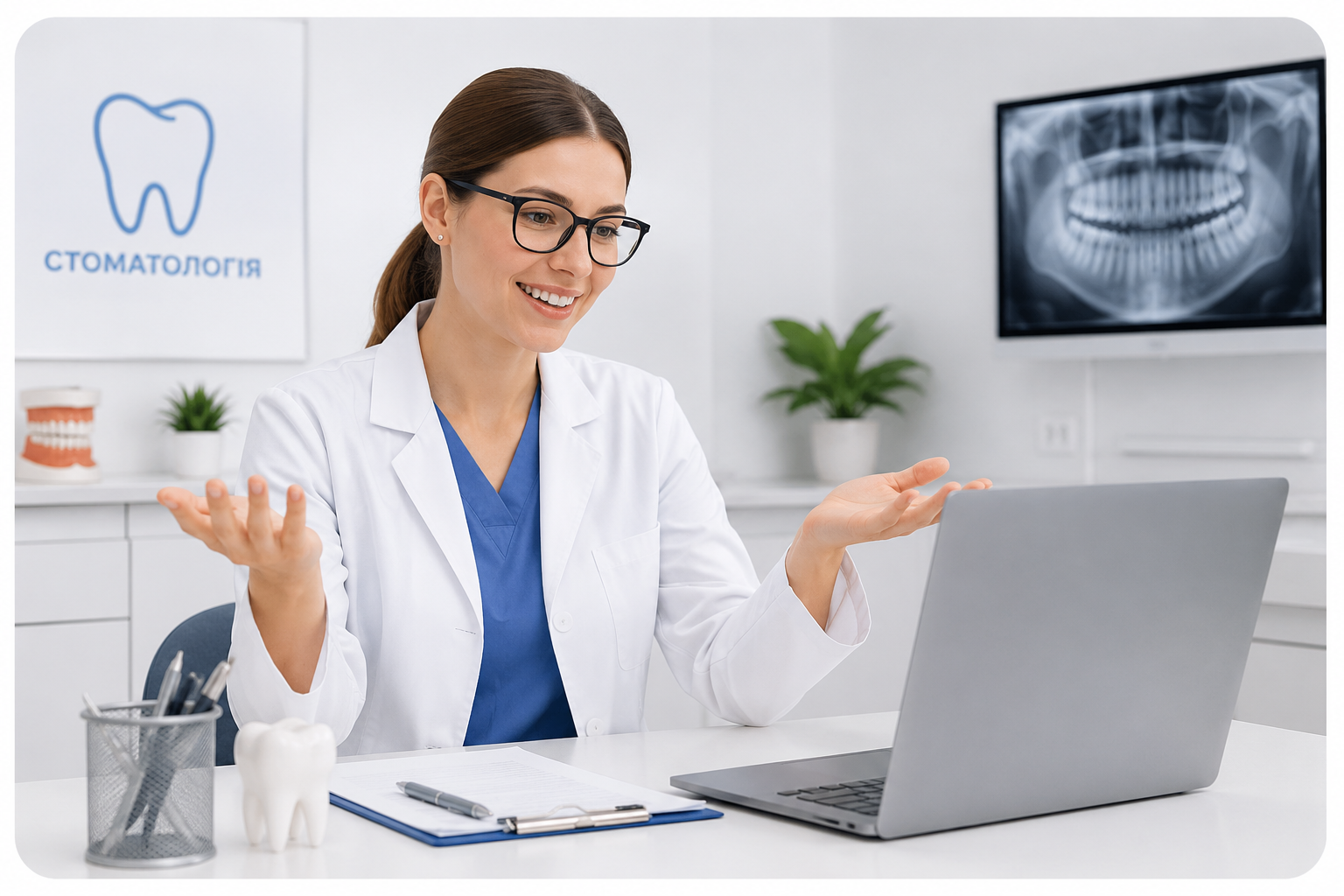 Doctor with laptop