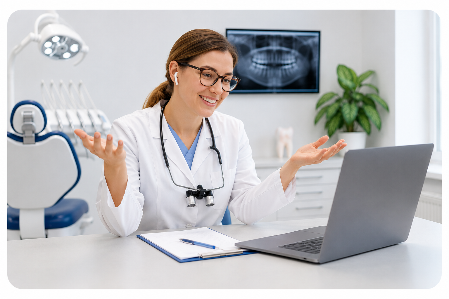 Doctor with laptop